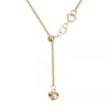 Collier de chaînes pour la fabrication de bijoux 18k Double O Chain O Solide Rose jaune Real Gold JewelryAU750women Strong Gloss Gift5287005