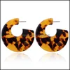 Серьги люстры свисают ювелирные изделия мода черепахи цвет леопардовые принт ушные шпильки акриловая уксусная кислота листа геометрический круг квадрат длинный D