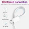 För Samsung Fast Charging Cell Phone Cables High Speed ​​USB-C 1M 3ft Typ C USB Universal Data Adapter Galaxy S20 S10 Obs 20