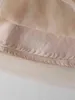 아기 명암 메쉬 프릴 트림 가짜 버튼 물방울 슬리브 드레스