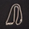 DIY Art Font Buchstaben mit 8 mm kubanischer Kette Halskette Ihr eigener Stil Namensschild Luxus Edelstahl Schmuck8518664