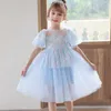 Escola Meninas Lace Bolo Lolita Vestido para Princesa Custome Cosplay Roupas 8years Aniversário Outfit 210529