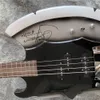 4 Saiten Gene Simmons Axe Signature Black Electric Bass Gitarre unregelmäßige Form China Guitars Custom handgemachte Bässe8101912