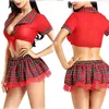 Massage Plus Size Faltenrock Cosplay Schulmädchen Uniform Frauen Sexy Kostüm Dessous Rollenspiel sexy Kleid Erotik Porno Unterwäsche