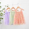 Bébé filles robe moelleux Tulle jarretelle enfants broderie été princesse enfant en bas âge es E03 210610