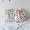 Сумки для хранения Корейский стиль Canvas Shopper Bag Students Messenger Small Cherry Partded Drawstring Торговый мобильный телефон L1