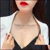Chokers halsband hänger smycken koreanska pärla pärlor kedjor choker för halsband kvinnor mode dubbel lager lyx personifierad presentfall