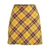 Fashion Japan Style Plaid Zipper Green A-Line Sexy Womans Korean Skirt Mini Clothes Skirts Kawaii Plus Size A669 210603