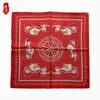 Red natural silk scarf women printed cashew and dots headband 100% pure silk 50cm small square scarves wrap luxury ladies gift Q0828