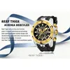 Reef Tiger Aurora Serier RGA303 Men Sports Watches Quartz Wrist Watch with Chronograph and Date Big Dial Super Luminous