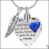 Hanger kettingen hangers sieraden God heeft jou in zijn armen crematie ketting voor mama, papa, huisdier Memorial Ashes Urn Mode Keepsake 210323 D