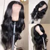 Perruque Lace Closure Wig Body Wave naturelle, cheveux naturels, 4x4, 30 pouces, pre-plucked, couleur naturelle, pour femmes