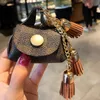 2021 Classic Design PU Leather Keychain For Women Plaid Pattern Purse Bag Pendant Jewelry Car Key Ring Holder Gift Chaveiro G1019
