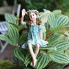 Fairycome Set of 6 Fairies for Garden Miniature Figurines Resin Figur Ornaments Staty Dekorationer 211108