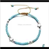 Anklets sieraden drop levering 2021 legering Materiaal Vijf puntige sterrenhars blauwe kraal aessory b sier vergulde snaar touw gecontacteerd Anklet aanpassing