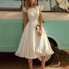 Повседневные платья zoulv 2021 с коротким рукавом кружева пэчворк плиссированные оборки пачка платье сексуальная свадьба мода женщины белый