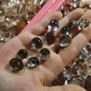 Натуральный кристалл голые драгоценные камня кольцо лица браслет ожерелье серьги зеленый призрак Свободные украшения DIY материал мужская женщина H1015