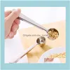 Flatware Kitchen, Dining Bar Home & Gardenstainless Steel Coffee Multifunction Spoon Sugar Scoop Clip Bag Seal Measuring Clamp Spoons Portab