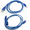 Wpisz mężczyznę do Typu B Male High Speed ​​Transparent Blue USB 2.0 Kabel drukarki do drukarki 1.5m 3M 5M 10m