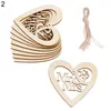 Christmas Decorations Durable Heart Shape Wood Crafts Hanging Ornaments For Kids