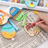 6PCS/Lot Mixed Hollow Easter Eggs Decoration Wooden Pendant Hanging Ornament Hand Coloring Scrapbook Embellishments