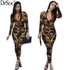 Women's Jumpsuits & Rompers DPSDE Camouflage Green Skinny Casual Full Sleeves Front Zipper Bodycon Long Jumpsuit Collect Waist
