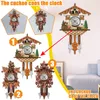 Zegary ścienne Cuckoo Clock Las Drewniany Vintage Styl Nordic Alarm do salonu Dekoracji Domu Akcesoria