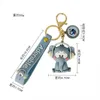 Cartoon cute music headphones Panda silicone Epoxy Trend Elephant Schoolbag Pendant Doll Chain Car Keychain G1019