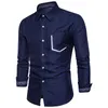 Tops Men's 2022 Summer Casual Style Shirt Men Speckle Pattern Printing Cotton Dress Long-sleeved Clothes Asia Large Size Shirts