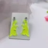 2021 nouvelle couleur mignon Animal coloré acrylique petit dinosaure boucles d'oreilles pour filles femmes enfants cadeau d'anniversaire beaux bijoux