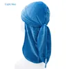 Детские дураги Unisex Solid Color Velvet Hathable Long Hail Bandana Chief Hat Turban Durag Cap Headban Headwear аксессуары для волос Be6992883