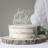 Персонализированные свадебные торт Топпер с сердечными именами, любовью сердца свадебные деревянные торт топпер, пользовательский золотой свадебный торт торт 210925