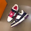 Män Designerskor Svarta Sneakers Blommor Sko Nyaste Populär LyxﾠDesignersﾠChaussures i äkta läder Casual Sneakers 19 färger