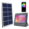 Edison2011 LED Solar Lamps Smart APP Control RGB Color Changing Exterior Light Outdoor Floodlights Dusk to Dawn Security Lamp with Remote