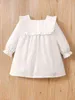 Baby Ruffle Trim Flounce Sleeve Dress SHE