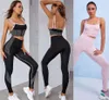 Gym Set Tracksuits Womens Fashion Yoga Wear Active Outfits Sportkläder Teech Fleece Bra Topp T Shorts Leggings Pant Utomhus Tech Suit Woman Designer Track Passit