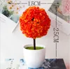 装飾的な花の花輪の花輪スノーボールシミュレーションの植物の鉢植えの草のボール盆栽小さな木の家の装飾花クリエイティブミニ