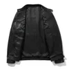 Casacos de Motocicleta Roupas Masculinas Masculino Jaqueta De Couro Moda Casual Piloto Overcoat Homme Sólido Jaqueta Cool JK18902 210518