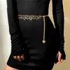 Многослойная панк -мода в форме сердца в форме талии для женщин для женщин в стиле стимпанк винтажные металлические аксессуары для тела ювелирные украшения 5374