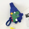 Lovely Cartoon Kids Backpack Cute Dinosaur Pattern Nylon Mini Shoulder Package Fashion Portable Baby Boy Girl School Bag red color 88wj L2