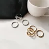 2021 vintage punk goud brede ketting ringen set voor vrouwen meisjes mode onregelmatige vinger dunne ringen cadeau vrouwelijke sieraden partij geschenken