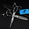 Inch Damascus Japon 440C Ciseaux de coiffure professionnels Set 62HRC Droite amincissement Coupe de cheveux Barber Styling Tool1