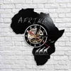 Afrique animaux faune Nature girafe vinyle horloge murale Art pépinière décoration murale suspendu disque vinyle horloge cadeau Unique H1230