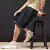 Männer Shorts 2022 Sommer Harajuku Männer Street Hip Hop Cargo Kurze Elastische Taille Einfarbig Bermuda Für Plus Größe S-5XL