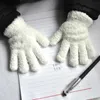 Warmom corail polaire épaissir enfants gants hiver garder au chaud enfants bébé peluche fourrure plein doigt mitaines doux gants pour 7-11 ans 211023