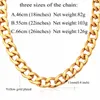 Collare Big Chunky Chain Men smycken Partihandel guld/rosguldfärg 11mm bred lång halsband Hiphop in754 kedjor MORR22