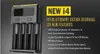 Nitecore I4 charger Intelli Universal 1500mAh Max Output e cig Chargers for 18650 18350 26650 10440 14500 20700 Battery
