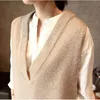 V Pulver Pullover Mulheres de malha camisola colete outono inverno sem mangas casuais casuais 12230 210508