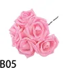 Dekorativa Blommor Kransar 10st Glitter Skum Rose Artificial Flower Bröllop Dekoration Party Bridal Bouquet Födelsedag Garland Tillbehör