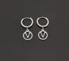 Easy Chic Designer Simple Fashion Dangle Lettre classique Or 18 carats Rose Argent Cercle Boucles d'oreilles Initiales Hip Hop Boucles d'oreilles pour femmes Par258k